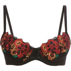 Biustonosz usztywniany bonprix czarny. Czarne biustonosze bonprix, z haftami. Za 54.99 zł.