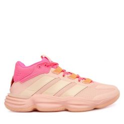 Buty halowe adidas. Czerwone obuwie sportowe damskie Adidas, bez wzorów. Za 479.99 zł.