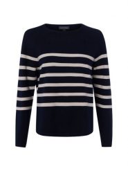 Franco Callegari Sweter z dzianiny Kobiety Bawełna niebieski, XXXL. Niebieskie swetry damskie Franco Callegari, uniwersalny, bez wzorów, z bawełny, eleganckie, bez kołnierzyka, bez ramiączek, bez kaptura. Za 249.95 zł.