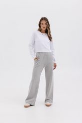SPODNIE JESS SZARY MELANŻ S - Flawless. Szare spodnie sportowe damskie Flawless, s, bez wzorów, z gumy. Za 319.00 zł.