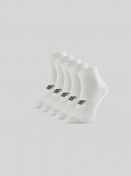 4F Skarpetki krótkie (5-pack) damskie - białe 39-42. Białe skarpety damskie 4f, bez wzorów, z bawełny. Za 59.99 zł.