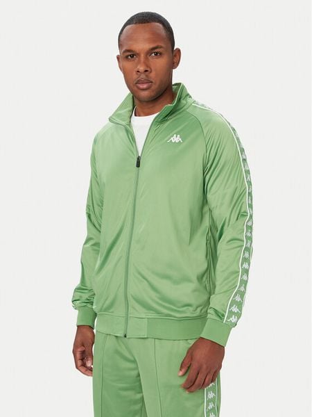 Kappa Bluza 301EFU0 Zielony Regular Fit. Zielone bluzy męskie Kappa, m, bez wzorów, z syntetyku, bez kaptura. Za 161.99 zł.