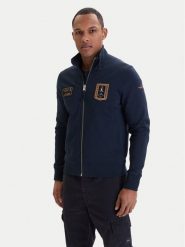 Aeronautica Militare Bluza 261FE2102UF00679 Granatowy Regular Fit. Niebieskie bluzy męskie Aeronautica Militare, m, bez wzorów, z bawełny, bez kaptura. Za 959.99 zł.