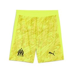 Męskie szorty bramkarskie Olympique Marsylia 25/26 PUMA Yellow Alert Black. Czarne krótkie spodenki sportowe męskie Puma, m, bez wzorów, z tkaniny, do piłki nożnej. Za 199.00 zł.