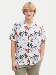 Tom Tailor Denim Koszula 1045191 Biały Relaxed Fit. Białe koszule męskie Tom Tailor Denim, l, bez wzorów, z denimu, bez kołnierzyka, bez ramiączek. Za 119.99 zł.