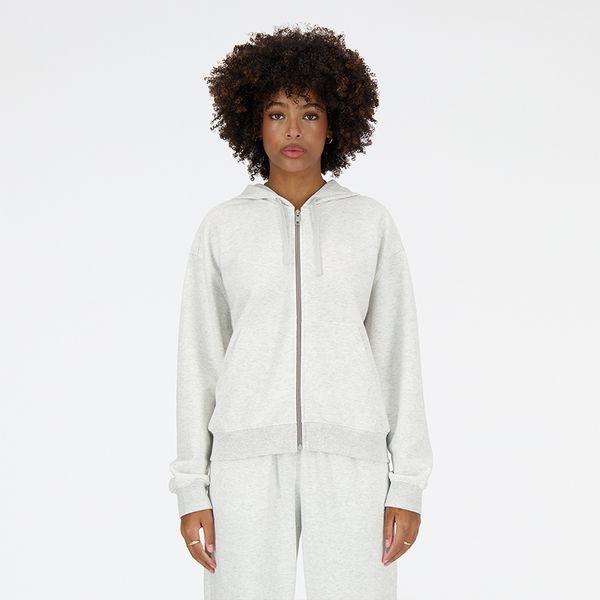 Bluza damska New Balance WJ41501AHH – szara. Szare bluzy damskie New Balance, s, bez wzorów, z bawełny, z kapturem. Za 169.99 zł.