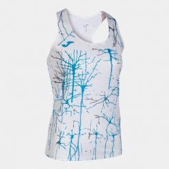 Tank top do biegania damski Joma Elite IX. Białe koszulki sportowe damskie Joma, xs, bez wzorów, bez kołnierzyka, bez ramiączek, do biegania. W wyprzedaży za 84.50 zł.