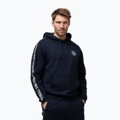 Bluza męska Pitbull Tape Parker Hooded. Niebieskie bluzy męskie PITBULL, m, bez wzorów, z bawełny, bez kaptura. Za 239.99 zł.