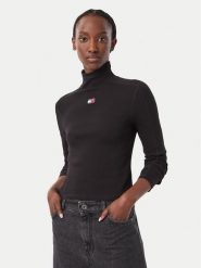 Tommy Jeans Golf DW0DW23251 Czarny Slim Fit. Czarne koszule damskie Tommy Jeans, s, bez wzorów, z bawełny, bez kołnierzyka, bez ramiączek. Za 229.99 zł.