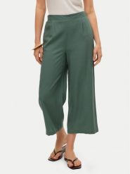 Vero Moda Kuloty Mymilo 10321626 Zielony ciemny Regular Fit. Zielone spodnie materiałowe damskie Vero Moda, l, bez wzorów, ze lnu. Za 179.99 zł.