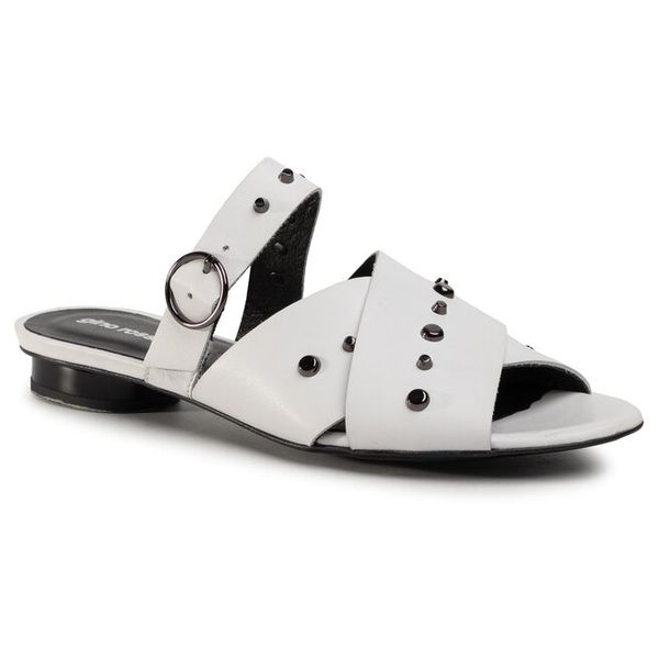 Klapki GINO ROSSI. Białe klapki damskie Gino Rossi, bez wzorów, bez obcasa. Za 165.99 zł.