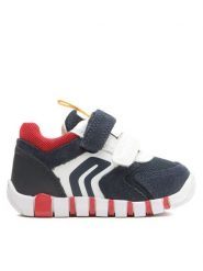 Geox Sneakersy B Iupidoo Boy B3555D 02214 C0735 Granatowy. Niebieskie buty sportowe chłopięce Geox, bez wzorów, z materiału, bez zapięcia. Za 199.99 zł.