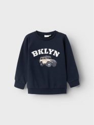NAME IT Bluza 13219396 Granatowy Regular Fit. Niebieskie bluzy dla chłopców Name it, bez wzorów, z bawełny, bez ramiączek, bez kaptura. Za 124.99 zł.