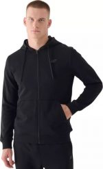 Bluza męska rozsuwana z kapturem 4F bawełna 4FWMM00TSWSM1466 20S czarna S. Czarne bluzy męskie 4f, m, bez wzorów, z bawełny, z kapturem. Za 199.70 zł.