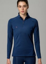 PlayerLayer Eco Midlayer Damska koszulka termiczna Navy XS. Niebieskie koszulki sportowe damskie ZODIAC ORIGINAL, l, bez wzorów, z materiału, bez kołnierzyka, bez ramiączek. Za 144.99 zł.