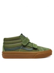 Vans Sneakersy Sk8-Mid Reissue V VN000CYRGRK1 Zielony ciemny. Zielone buty sportowe chłopięce Vans, bez wzorów, ze skóry, bez zapięcia. Za 259.99 zł.