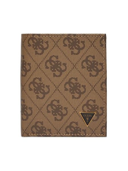 Guess Portfel SMVELE LEA22 Beżowy. Brązowe portfele męskie Guess, z aplikacjami, ze skóry. Za 209.99 zł.