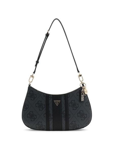 Guess Torebka 181154 Czarny. Szare listonoszki damskie Guess, z aplikacjami, ze skóry, bez dodatków. Za 329.99 zł.