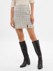 EDITED spódniczka mini - Ellinor Kobiety beżowy|wielokolorowy|szary|biały, 34. Białe spódnice damskie Edited, bez wzorów, biznesowe, mini. Za 139.95 zł.