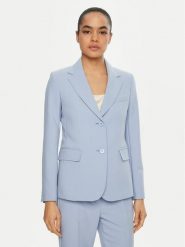Weekend Max Mara Marynarka Uva 2515041041 Błękitny Slim Fit. Niebieskie żakiety damskie Weekend Max Mara, bez wzorów, z syntetyku. Za 949.99 zł.