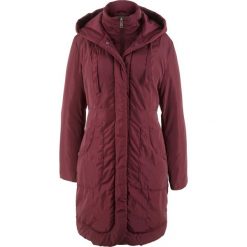 Płaszcz ocieplany bonprix czerwony klonowy. Kurtki damskie bonprix. Za 239.99 zł.