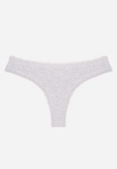 Szare Majtki Stringi z Bawełną z Koronką Aethimilia. Szare stringi damskie Renee, l, bez wzorów, z bawełny. Za 6.99 zł.