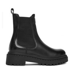 Sztyblety G-Star Raw. Czarne botki damskie G-Star Raw, retro, bez obcasa, na płaskiej podeszwie, bez zapięcia. Za 359.99 zł.