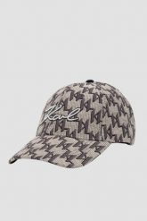 KARL LAGERFELD Beżowa czapka K/signature Mono JKRD. Brązowe czapki i kapelusze damskie KARL LAGERFELD, bez wzorów, z bawełny. W wyprzedaży za 429.99 zł.