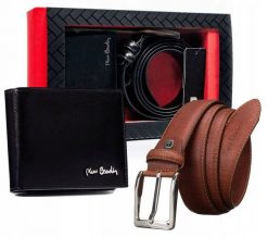 Zestaw prezentowy Pierre Cardin ZM-PC31 czarno- brązowy. Brązowe portfele męskie Pierre Cardin, bez wzorów, ze skóry. Za 266.00 zł.