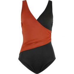 Kostium kąpielowy bonprix czarno-rdzawo-brązowy. Kostiumy jednoczęściowe damskie marki bonprix. Za 79.99 zł.