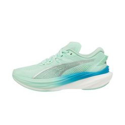 Buty do biegania damskie Puma Deviate Nitro 3. Niebieskie obuwie sportowe damskie Puma, bez wzorów, z materiału, do biegania. W wyprzedaży za 549.99 zł.