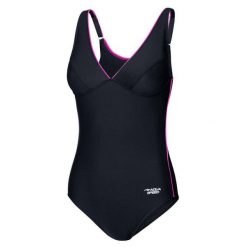 Kostium kąpielowy damski jednoczęściowy AquSpeed Grace. Czarne kostiumy jednoczęściowe damskie Aqua-Speed, bez wzorów, sportowe, do pływania. Za 124.00 zł.
