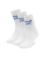 Reebok Skarpety długie R0255-SS24 (3-pack) Biały. Białe skarpety damskie Reebok, bez wzorów, z bawełny. Za 34.99 zł.