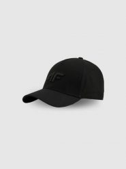 4F Czapka z daszkiem strapback męska - czarna S/M (58cm). Czarne czapki i kapelusze męskie 4f, bez wzorów, z bawełny. Za 59.99 zł.