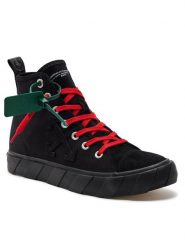 Off-White Trampki Mid Top Vulcanized Canvas IA119S22LEA0011010 Czarny. Czarne trampki i tenisówki chłopięce OFF-WHITE, bez wzorów, z materiału, bez zapięcia. Za 1,579.00 zł.
