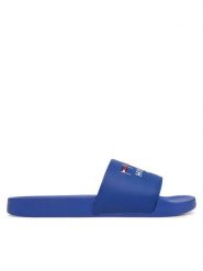 Tommy Hilfiger Klapki Flags Pool Slide FM0FM05431 Niebieski. Niebieskie klapki męskie Tommy Hilfiger, ze skóry. Za 119.99 zł.