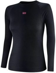 Brubeck Bluza Brubeck LS1734W Merino Wool damska : Kolor - Czarny, Rozmiar - L. Czarne bluzy damskie Brubeck, l, bez wzorów, bez kaptura. Za 275.42 zł.