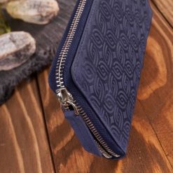 Paolo Peruzzi Portfel damski skórzany w geometryczny wzór granatowy RFID T-116-HDB. Niebieskie portfele damskie Paolo Peruzzi, bez wzorów. Za 96.58 zł.