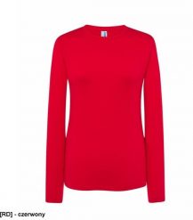 JHK - T-Shirt damski z długim rękawem bez ściągaczy czerwony M. Czerwone t-shirty damskie JHK, m, bez wzorów, bez kołnierzyka. Za 21.87 zł.
