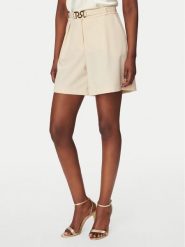 Rinascimento Szorty materiałowe CFC0127761003 Beżowy Regular Fit. Brązowe szorty damskie Rinascimento, l, bez wzorów, z materiału. Za 459.99 zł.