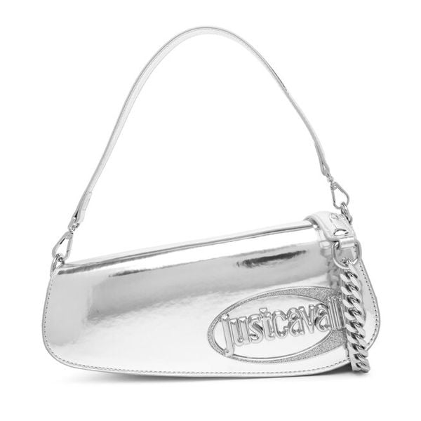 Torebka Just Cavalli. Szare torebki do ręki damskie Just Cavalli, bez wzorów, klasyczne, bez dodatków. Za 419.99 zł.