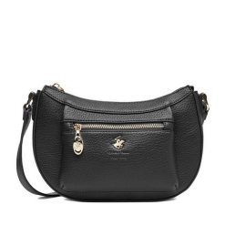 Torebka Beverly Hills Polo Club. Czarne listonoszki damskie Beverly Hills Polo Club, bez wzorów, bez dodatków. Za 159.99 zł.