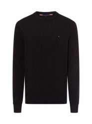 Tommy Hilfiger sweter Mężczyźni Bawełna czarny, L. Czarne swetry przez głowę męskie Tommy Hilfiger, l, bez wzorów, z bawełny, bez kołnierzyka. Za 409.95 zł.