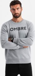 Ombre Klasyczna męska dresowa bluza z napisem szary melanż V1 OM-SSPS-0181 OM-SSPS-0181 XXL. Szare bluzy męskie Ombre, m, bez wzorów, z dresówki, bez kaptura. Za 139.99 zł.