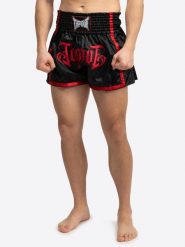Szorty do boksu tajskiego Tapout Diablo. Czarne szorty męskie TAPOUT, m, bez wzorów, z materiału, eleganckie. Za 245.50 zł.