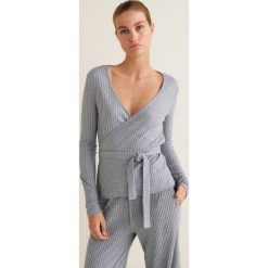 Mango - Top Dance. Szare topy damskie Mango, z materiału, z krótkim rękawem. Za 79.90 zł.