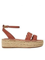 Tommy Hilfiger Espadryle FW0FW08496 Brązowy. Brązowe sandały damskie Tommy Hilfiger, bez wzorów, ze skóry, bez obcasa, bez zapięcia. Za 319.99 zł.