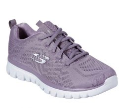 Buty do chodzenia damskie Skechers Gracefulget Connected. Fioletowe obuwie sportowe damskie Skechers, bez wzorów, z materiału, trekkingowe. Za 338.00 zł.