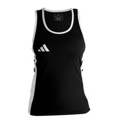 Top damski dla amatorek adidas Top-racer. Czarne koszulki sportowe damskie Adidas, bez wzorów, sportowe, bez kołnierzyka. Za 126.00 zł.