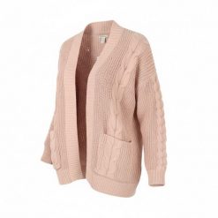 American Eagle Outfitters damski kardigan oversize różowy XS/S. Czerwone kardigany damskie Erima, s, bez wzorów, z materiału, klasyczne, długie. Za 321.99 zł.